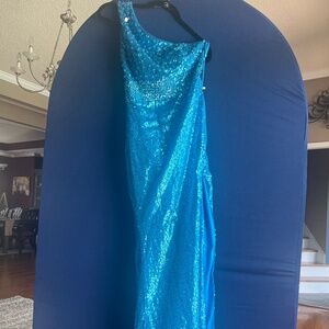 Formal 1-shoulder exquisite Sequin dress/gown